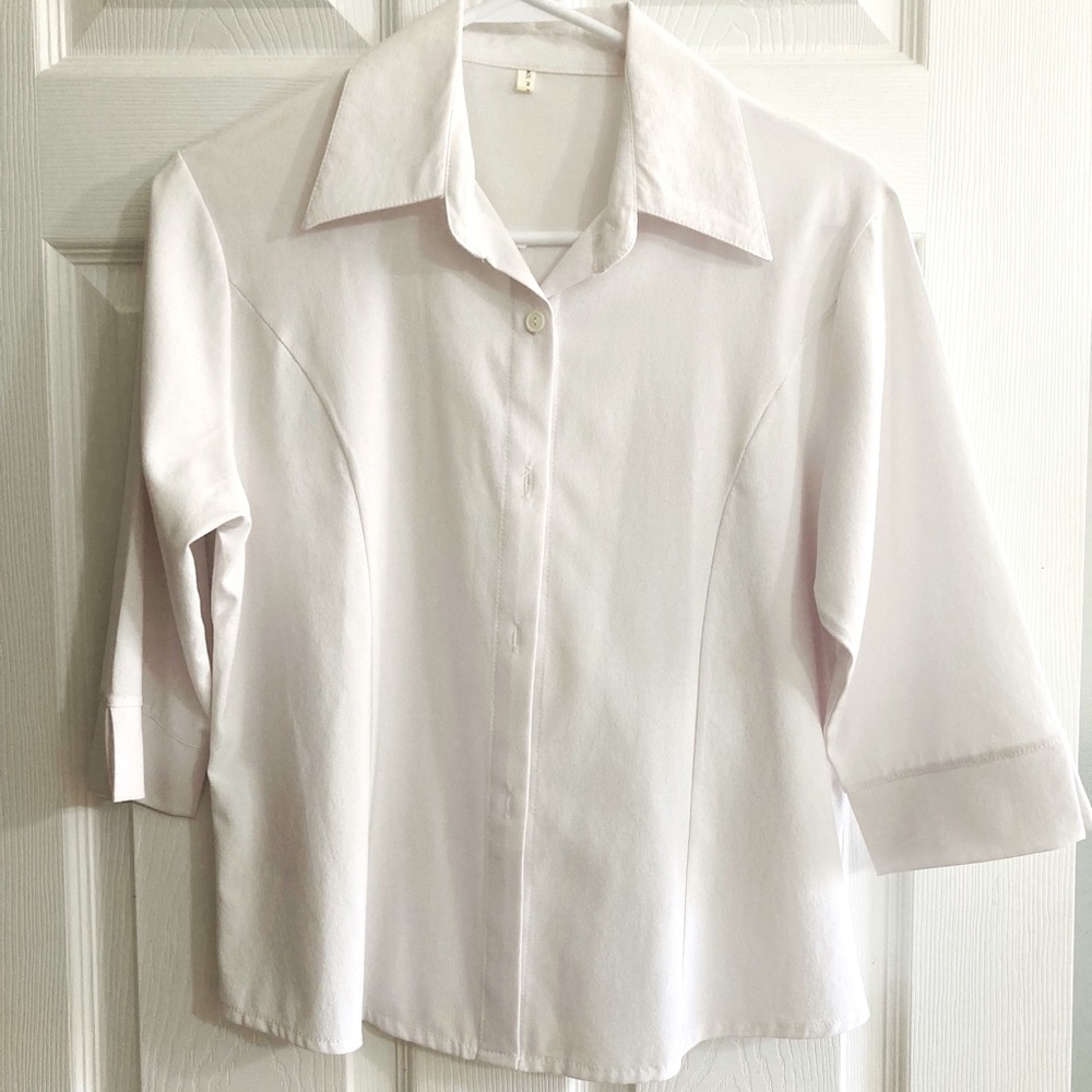Business’ Women White Formal Blouse Size Small